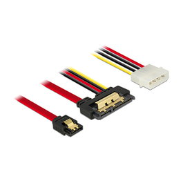 DeLOCK 85230 Cable SATA III de 0,3 m con conector SATA 7-pin + Molex a SATA 22-pin