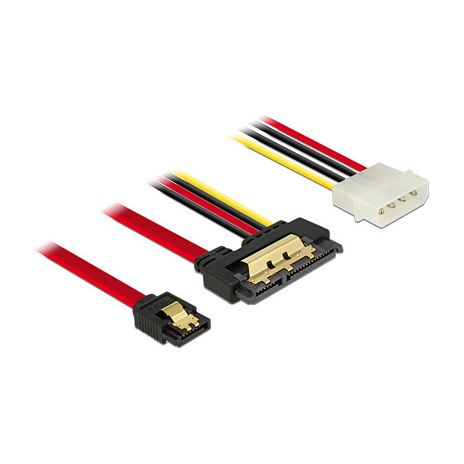DeLOCK 85230 Cable SATA III 7-pin + Molex a SATA 22-pin, 0,3 m DeLOCK 85230 Cable SATA III 7-pin + Molex a SATA 22-pin, 0,3 m