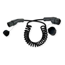 ROLINE Cable de carga para vehículos eléctricos espiral Type 2, 5 m, Negro
