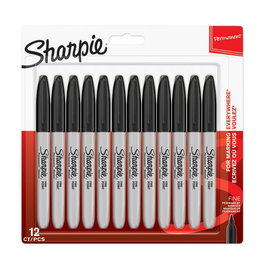 Rotulador Permanente Sharpie Fine Negro Caja De 12