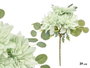 Ibergarden Ramo 5 Flores Abiertas Verde 39 cm Plástico Decorativo (Set de 12)