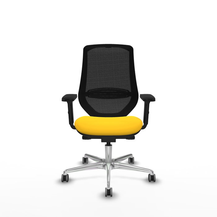 PIQUERAS Y CRESPO Silla de oficina Mardos con mecanismo Sincro/Traslack Amarillo y Negro
