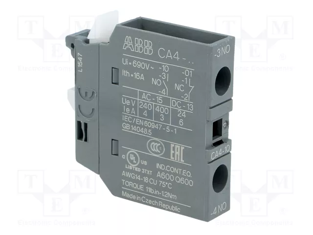 ABB Contactores auxiliares AF con agarres de tornillo ABB Contactores auxiliares AF con agarres de tornillo