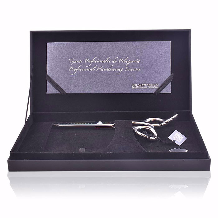 Artero ONE 30D Tijera de Esculpir Profesional para Peluquería 6 Pulgadas (15 cm), Acero 440C, Dureza 57 HRc, Diseño Ergonómico con Dientes en V Artero ONE 30D Tijera de Esculpir Profesional para Peluquería 6 Pulgadas (15 cm), Acero 440C, Dureza 57 HRc, Diseño Ergonómico con Dientes en V