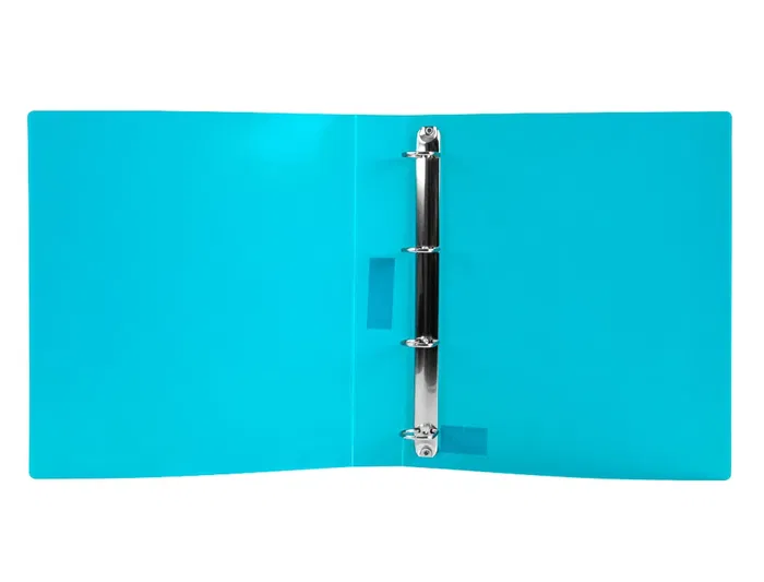 Liderpapel Carpeta de Anillas 4 Anillas 25 mm Polipropileno DIN A4 Celeste Opaco