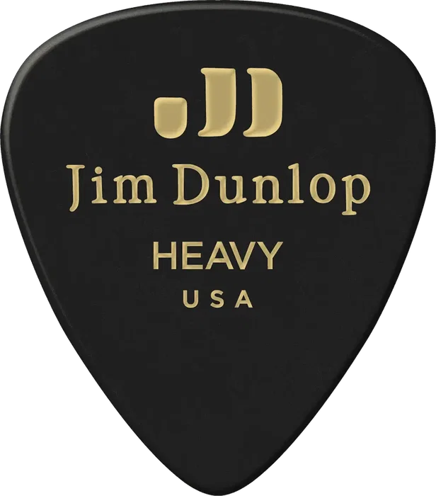 Dunlop Pack 12 Púas Genuine Celluloid Classic Negro - Heavy