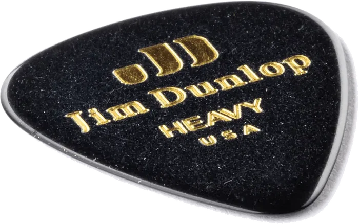 Dunlop Pack 12 Púas Genuine Celluloid Classic Negro - Heavy