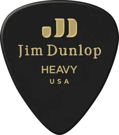 Dunlop Pack 12 Púas Genuine Celluloid Classic Negro - Heavy