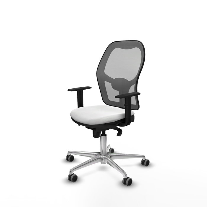 PIQUERAS Y CRESPO Silla de oficina Jorquera con mecanismo Sincro, Blanco y Gris