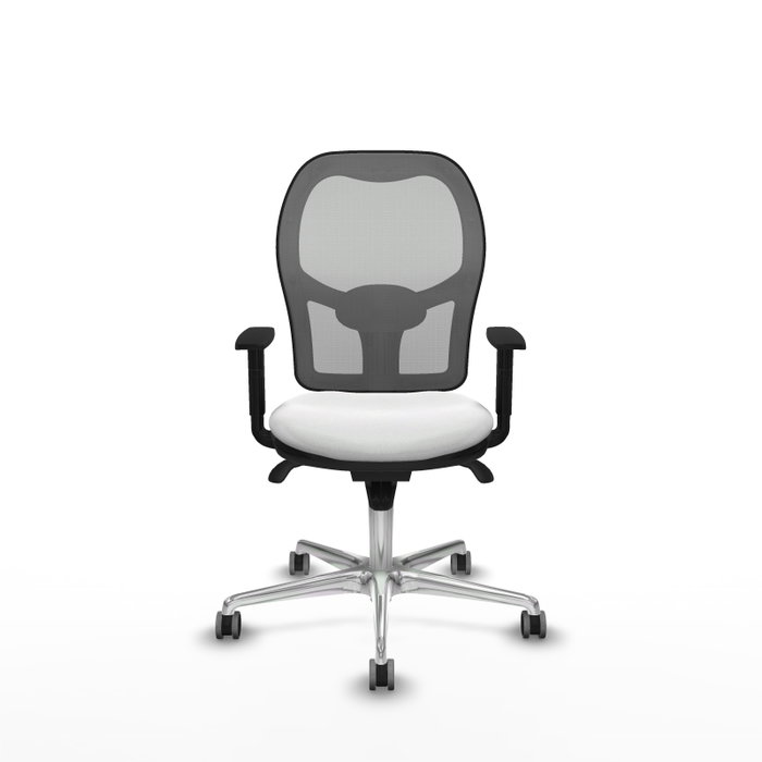 PIQUERAS Y CRESPO Silla de oficina Jorquera con mecanismo Sincro, Blanco y Gris
