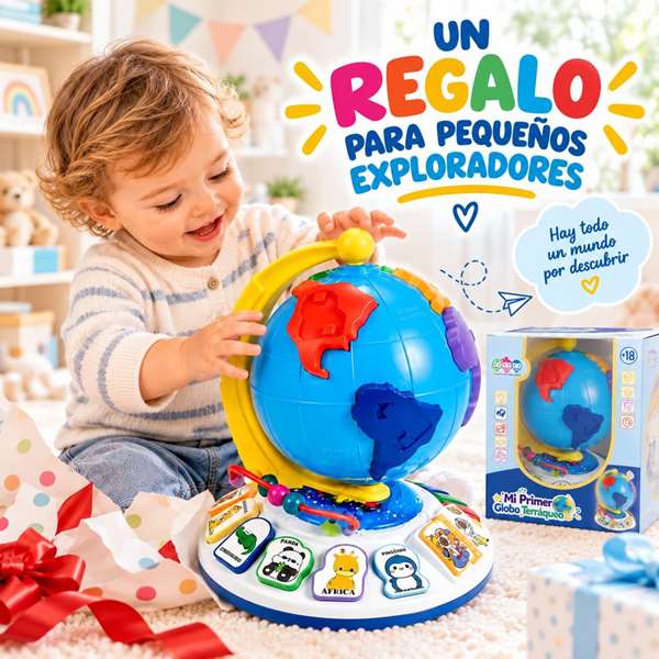 Jugatoys - misprimerosjuguetes Esfera terrestre infantil con actividades Jugatoys - misprimerosjuguetes Esfera terrestre infantil con actividades