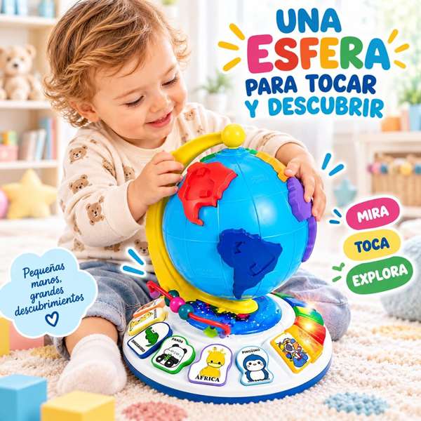 Jugatoys - misprimerosjuguetes Esfera terrestre infantil con actividades Jugatoys - misprimerosjuguetes Esfera terrestre infantil con actividades