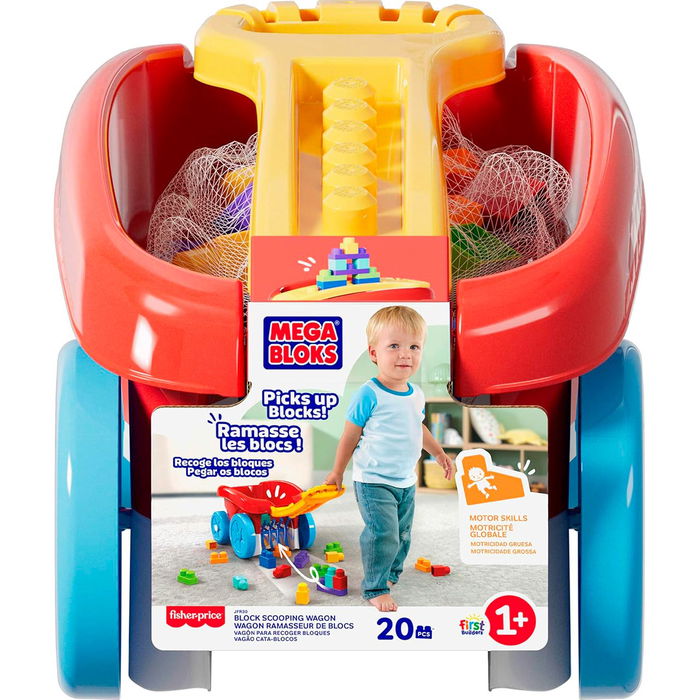 Mega Bloks Vagón Para Recoger Bloques Fisher Price JFR30