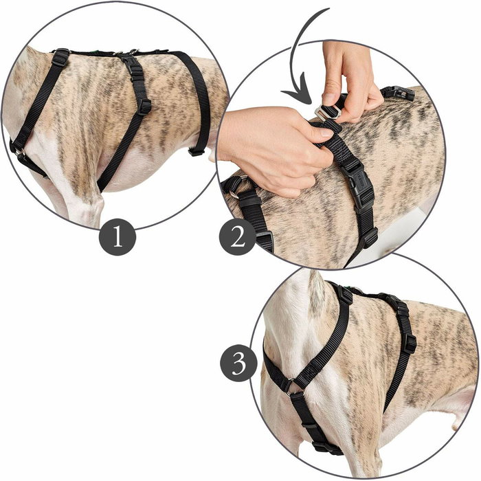 Hunter Arnés de Seguridad Vario Rapid 'No Escape' para Perro - Correa Antipánico Desmontable, Talla S-M, Nylon, Rojo, Pecho 48-70 cm Hunter Arnés de Seguridad Vario Rapid 'No Escape' para Perro - Correa Antipánico Desmontable, Talla S-M, Nylon, Rojo, Pecho 48-70 cm