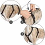 Hunter Arnés de Seguridad Vario Rapid 'No Escape' para Perro - Correa Antipánico Desmontable, Talla S-M, Nylon, Rojo, Pecho 48-70 cm
