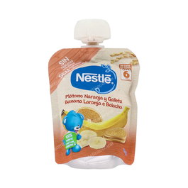 Nestle Bolsita Platano Naranja Y Galleta 90 G