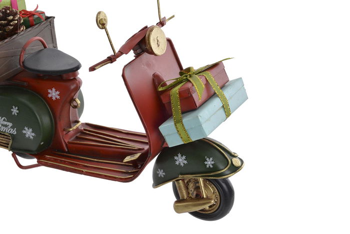 DKD Home Decor Vehiculo Decoracion Navidad Tradicional Rojo Verde 26.5 x 10.5 x 20 cm