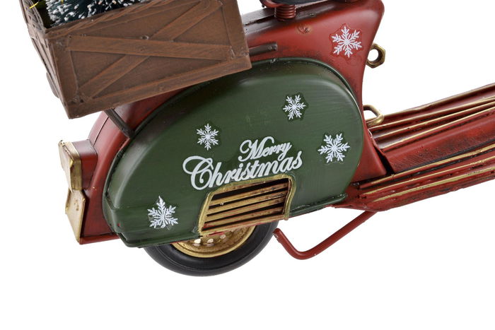 DKD Home Decor Vehiculo Decoracion Navidad Tradicional Rojo Verde 26.5 x 10.5 x 20 cm