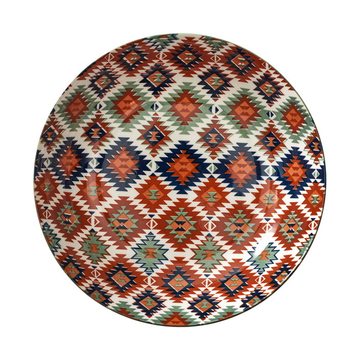 Home Deco Factory Plato Hondo Porcelana 20 cm, Colección Mirage, Apto Lavavajillas y Microondas