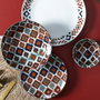 Home Deco Factory Plato Hondo Porcelana 20 cm, Colección Mirage, Apto Lavavajillas y Microondas