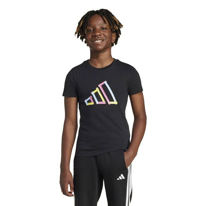 Camiseta de Manga Corta Infantil Adidas Negro 3-4 Años