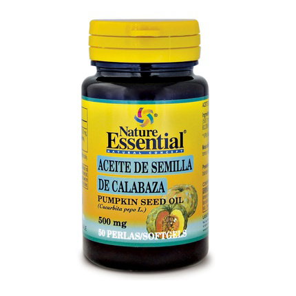 NATURE ESSENTIAL Aceite de Semilla de Calabaza 500 mg, 50 perlas NATURE ESSENTIAL Aceite de Semilla de Calabaza 500 mg, 50 perlas
