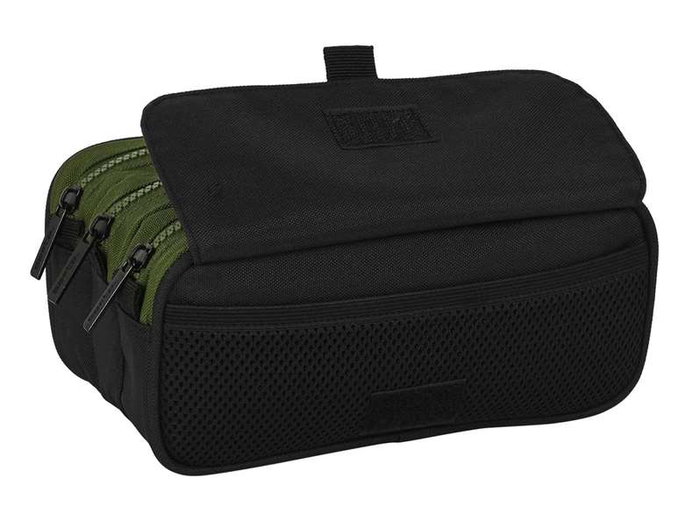 Portatodo Triple Safta Dark forest Negro Verde 21,5 x 10 x 8 cm