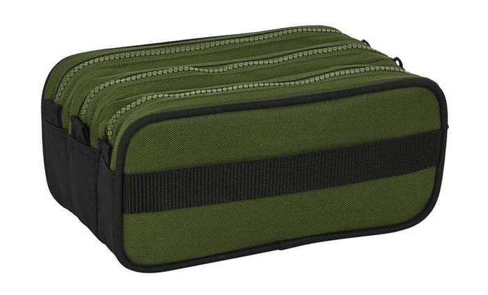 Portatodo Triple Safta Dark forest Negro Verde 21,5 x 10 x 8 cm