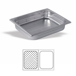 Vollrath Pujadas Cubeta GN 1/2 Perforada, Acero Inoxidable 18/10, Capacidad 6.1 Litros, Dimensiones 32.5 x 26.5 x 10 cm