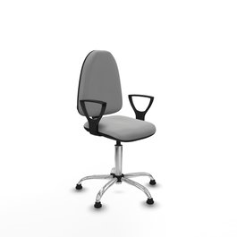 PIQUERAS Y CRESPO Silla de oficina Aýna Gris claro con base cromada