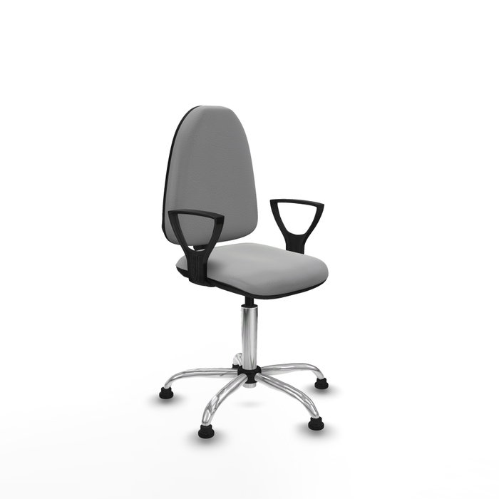 PIQUERAS Y CRESPO Silla de oficina Aýna Gris claro con base cromada PIQUERAS Y CRESPO Silla de oficina Aýna Gris claro con base cromada