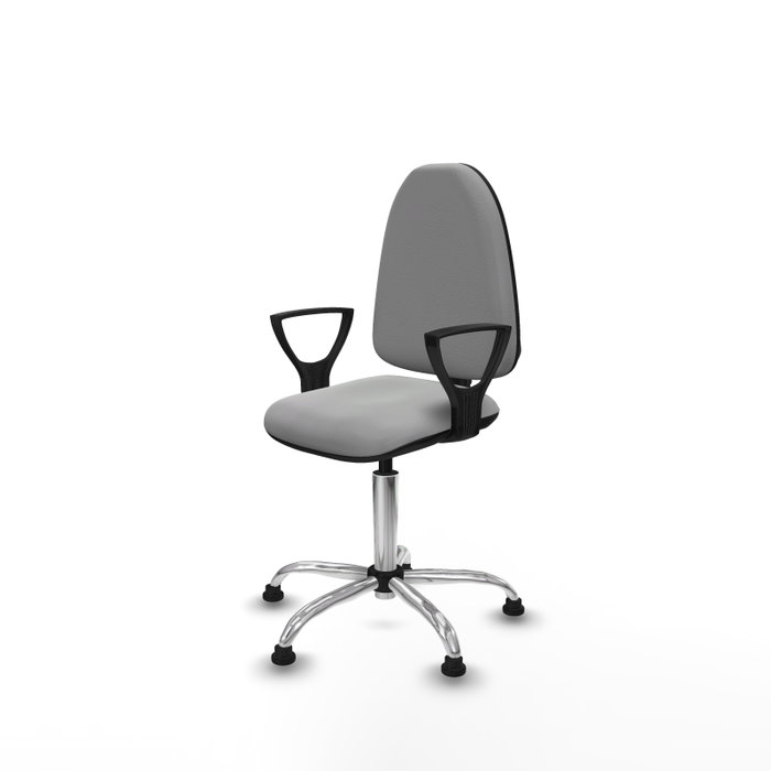 PIQUERAS Y CRESPO Silla de oficina Aýna Gris claro con base cromada PIQUERAS Y CRESPO Silla de oficina Aýna Gris claro con base cromada