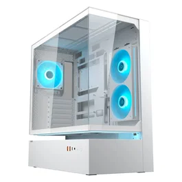 Caja pc cougar midi-tower cfv235, argb, glas, blanco