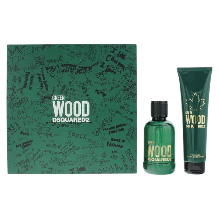 Set Dsquared 2: Green Wood, Eau De Toilette, For Men, 100 ml + Green Wood, Shower Gel, All Skin Types, 150 ml Set Dsquared 2: Green Wood, Eau De Toilette, For Men, 100 ml + Green Wood, Shower Gel, All Skin Types, 150 ml