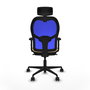 PIQUERAS Y CRESPO Silla de oficina Jorquera Sincro Crema/Azul