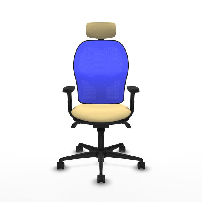PIQUERAS Y CRESPO Silla de oficina Jorquera Sincro Crema/Azul PIQUERAS Y CRESPO Silla de oficina Jorquera Sincro Crema/Azul
