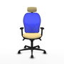 PIQUERAS Y CRESPO Silla de oficina Jorquera Sincro Crema/Azul