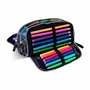Pro-Dg Estuche Portatodo PRO-DG Multicolor de Tres Compartimentos con Cremallera para Lápices 10 x 22 x 8 cm