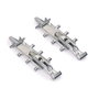 Emuca Kit de colgadores ocultos para módulos altos Levelup 3 con pletina, Acero, Cincado