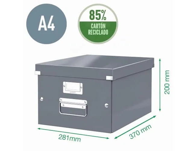 Leitz Click&Store Caja de almacenamiento mediana verde 281x200x369 mm