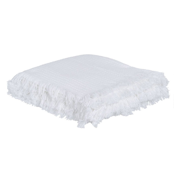 Ixia Plaid Panal Blanco Algodón Decoración 280 x 260 cm
