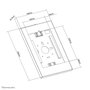 Neomounts WL15-650WH1 Soporte de Tablet para Pared Blanco, Ajustable 9.7-11 pulgadas