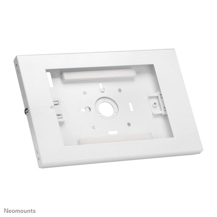 Neomounts WL15-650WH1 Soporte de Tablet para Pared, Ajustable 9.7-11", Bloqueo Seguridad, Orientación Vertical/Horizontal, VESA 75x75, Blanco