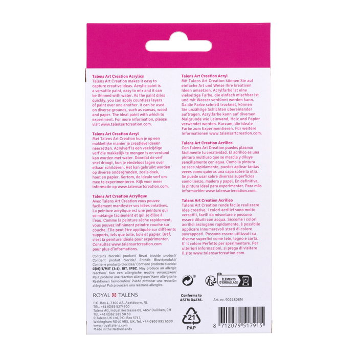 Talens Art Creation Set acrílico 8 x 12 ml