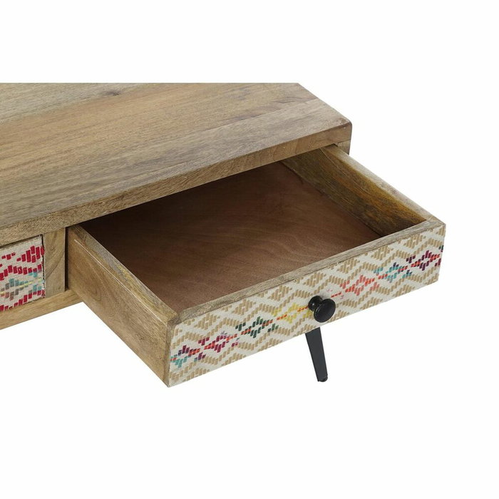 DKD Home Decor Mesa de Centro de Madera de Mango y Metal Marrón