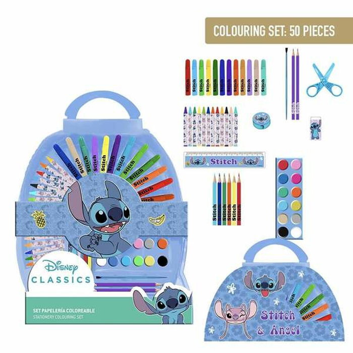Cerdá Set de Papelería Coloreable Stitch 50 Piezas