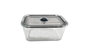 DKD Home Decor Recipiente de Borosilicato y PP 800ml