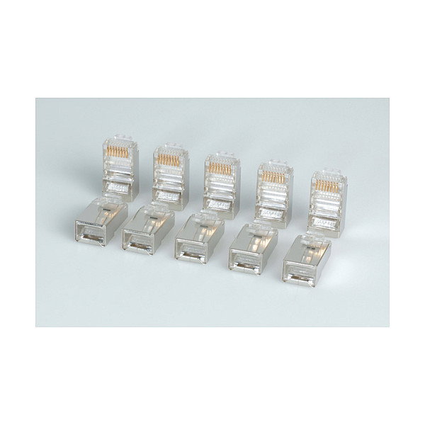 ROLINE RJ-45 Cat5e Modular-Plug geschirmt Kat.5e Class D Plata ROLINE RJ-45 Cat5e Modular-Plug geschirmt Kat.5e Class D Plata