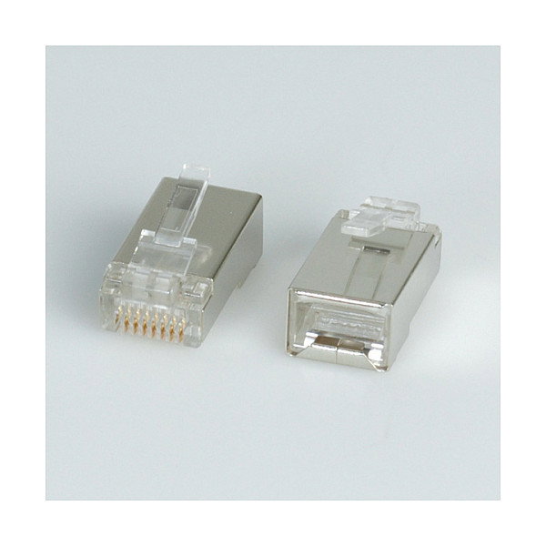 ROLINE RJ-45 Cat5e Modular-Plug geschirmt Kat.5e Class D Plata ROLINE RJ-45 Cat5e Modular-Plug geschirmt Kat.5e Class D Plata
