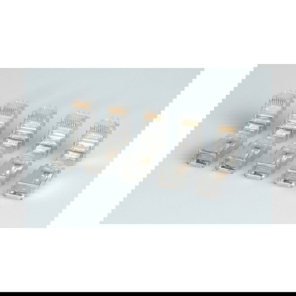 ROLINE Modular Plug RJ-45 Categoría 5e Blindado, Plata, RoHS, 10 Unidades